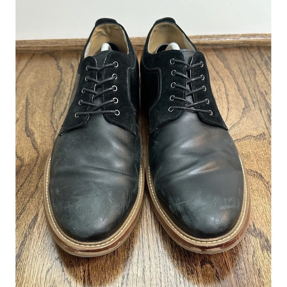 Aston Grey Collection Mens  Zottier Oxford Dress Shoes Black Men's Sz 13